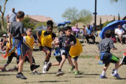 Students playing sports