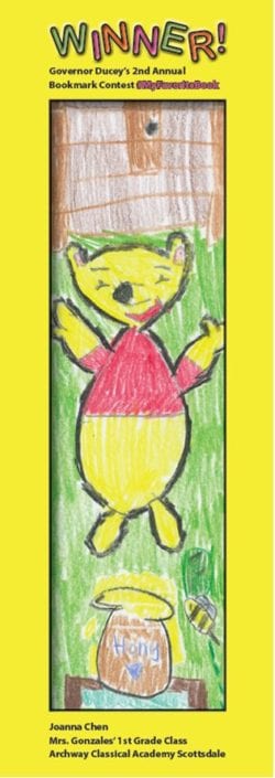 Archway Scottsdale 1st Grader Wins the Governor's Bookmark Contest