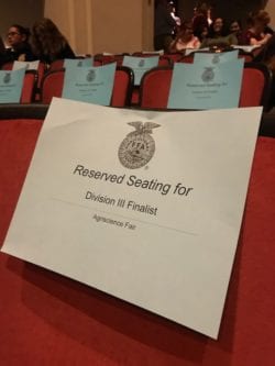 Reserved Seating for Division III Finalists location