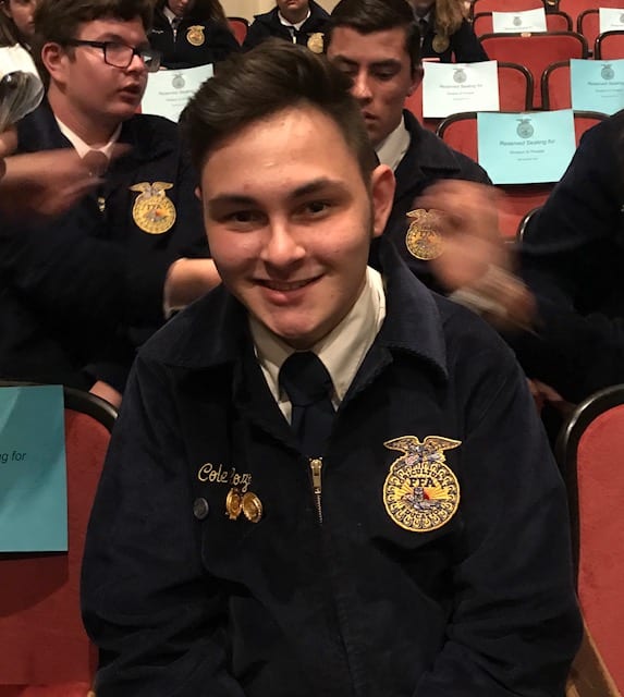 Trivium Prep’s Cole Lozon at the FFA national science fair