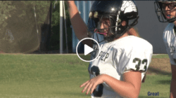 Skylar Nicholas playing football