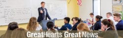 teacher standing in front of classroom