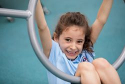 young girl on playground