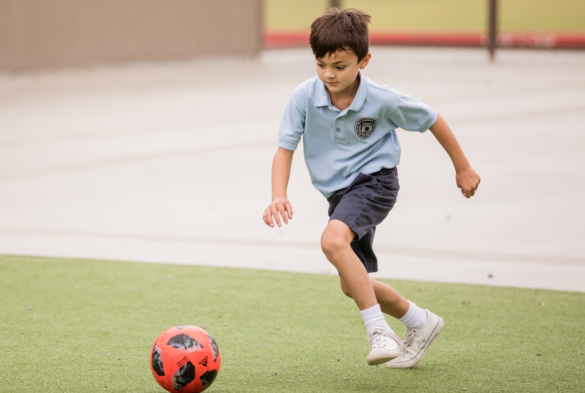 young by playing soccer