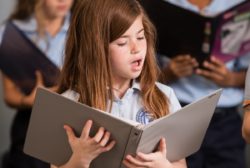 young girl singing