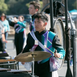 student in drumline