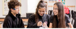 students in a science classroom