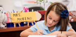 girl at desk