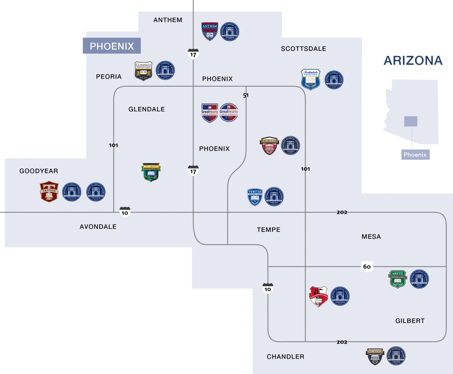 GHA0052 Great Hearts Map AZ_Update Great Hearts America