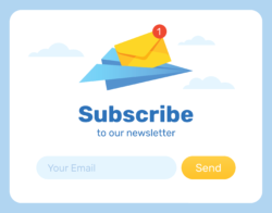 subscribe - email in airplane