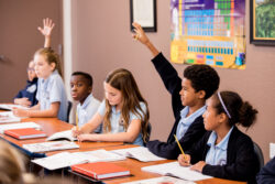 Students eager to answer in class