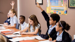 Students eager to answer in class