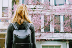 Student visiting a college