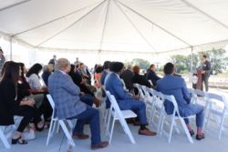 Guests at Harveston Groundbreaking