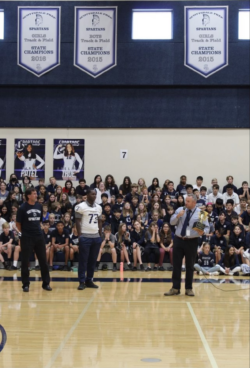 Jon Rickey presenting Directors Cup