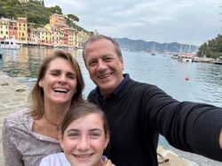 Silvina with her family in Italy