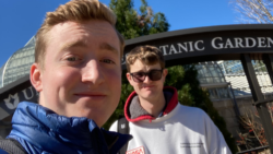 Seniors in front of the United States Botanic Garden