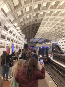 Seniors at the Metro Transit Station in Washington DC