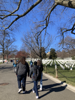 Students at Arlington Cemetery