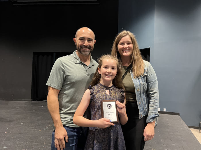 Bard runner-up with her family