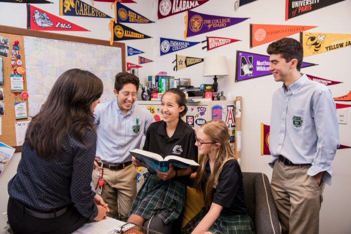 Students in College Counselor's Office