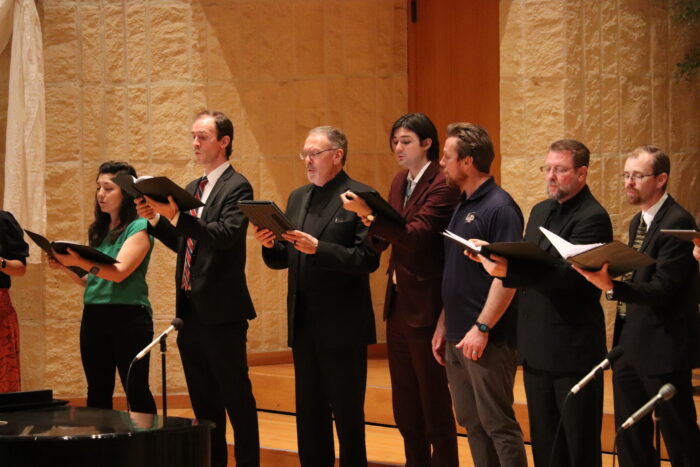 Dr. Tom Bookhout with Faculty Choir