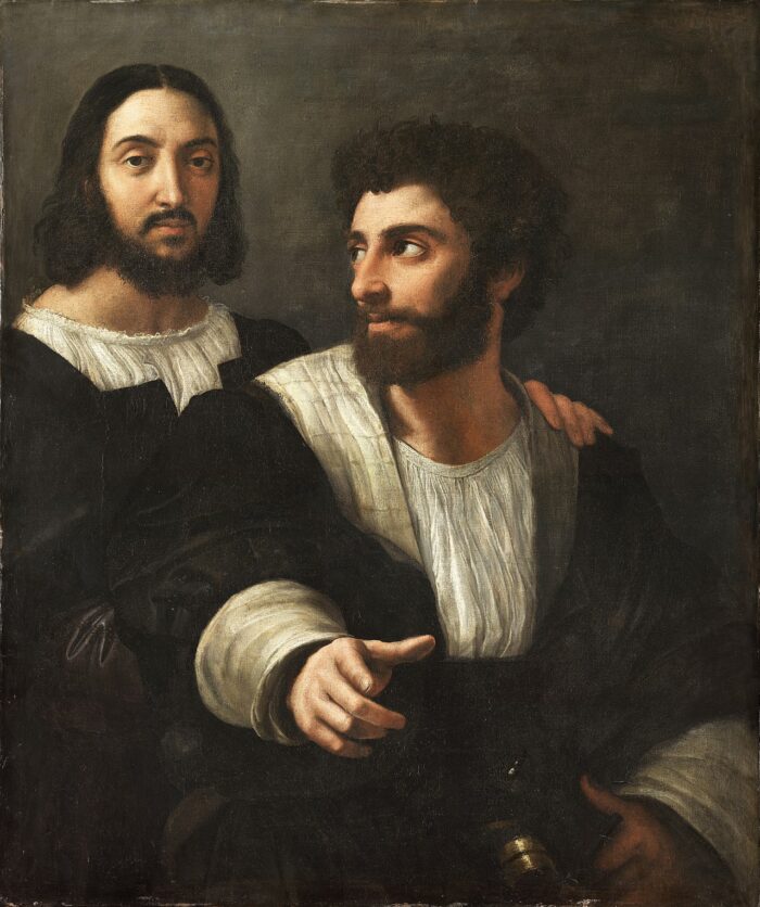 The Self-Portrait with a Friend by Renaissance painter Raphael