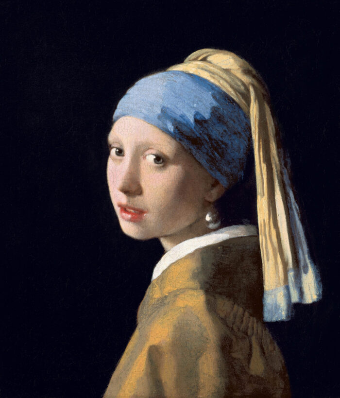 Oil painting of Girl With A Pearl Earring by Johannes Vermeer