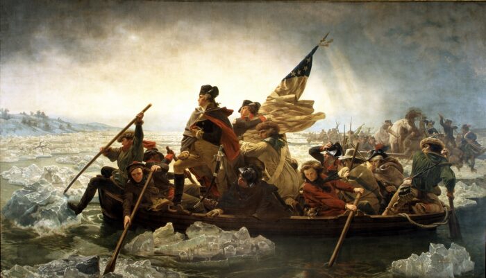 Washington Crossing the Delaware by the German-American artist Emanuel Leutze.