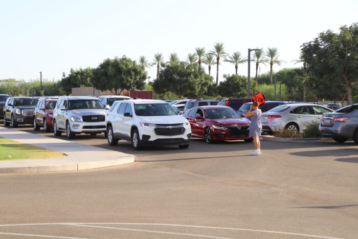 Parking lot at drop off at Archway Trivium