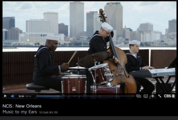 Stuart Coles, music teacher at Great Hearts Harveston, playing in an episode of NCIS New Orleans.