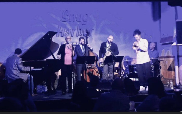Stuart Coles, music teacher at Great Hearts Harveston, playing in a jazz band.