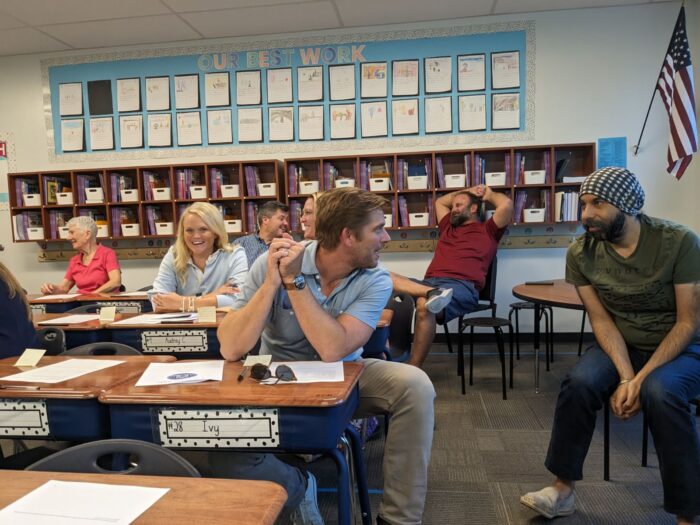 Parents at Curriculum Night.