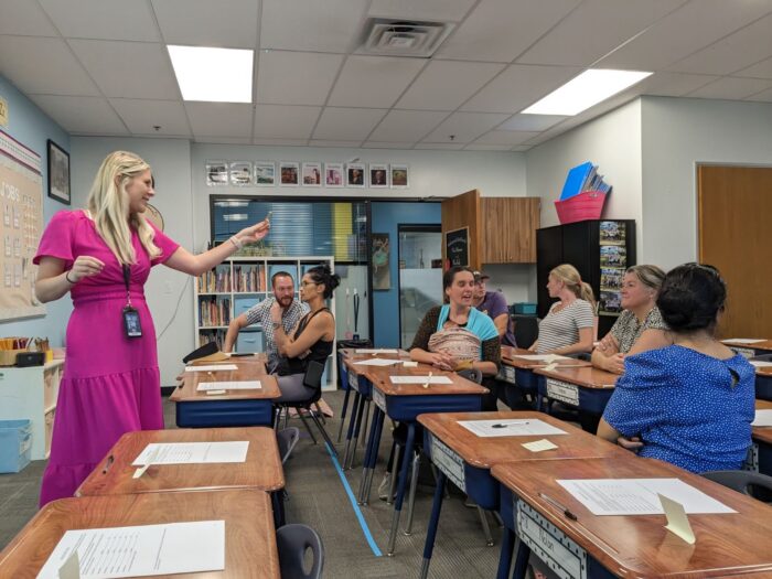 Parents at Curriculum Night.