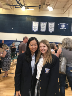Amy Z at her senior blazer ceremony