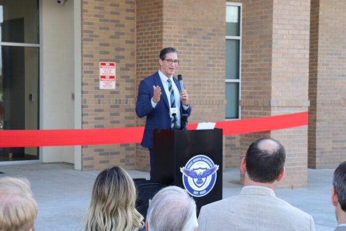 Dan Scoggin at Ribbon Cutting Ceremony