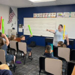 Ms. Stevens teaching a music class
