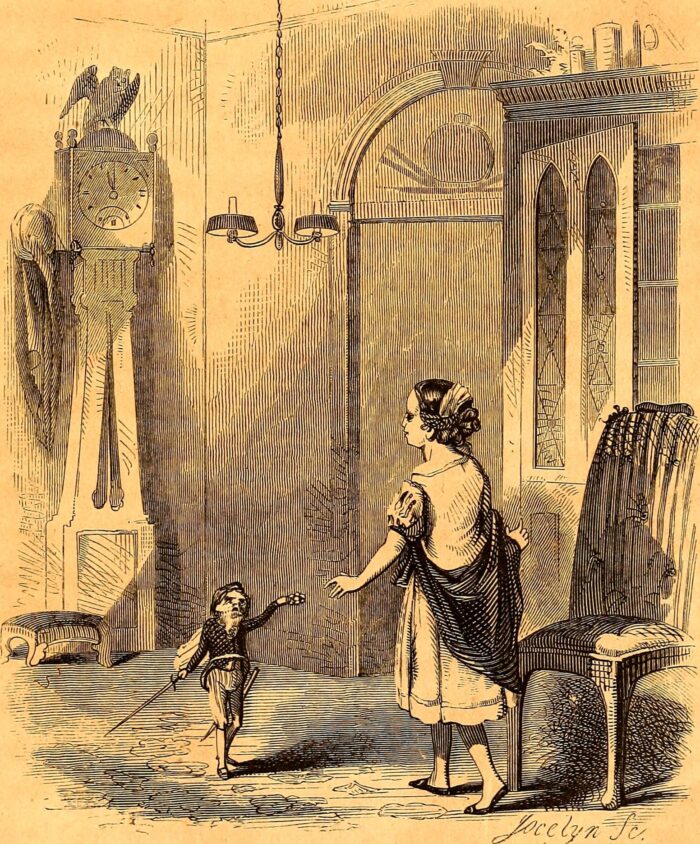 Illustration of a young girl and her nutcracker