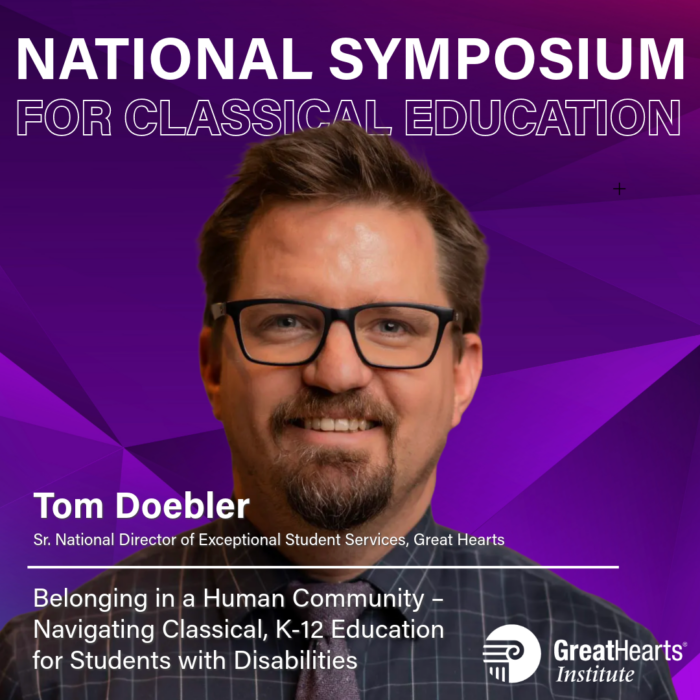 Tom Doubler headshot for the National Symposium for Classical Education