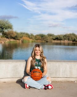 Arete Prep Girls basketball player holding basketball