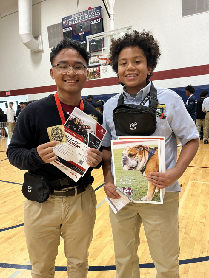 Maryvale students with swag at the College and Career Fair
