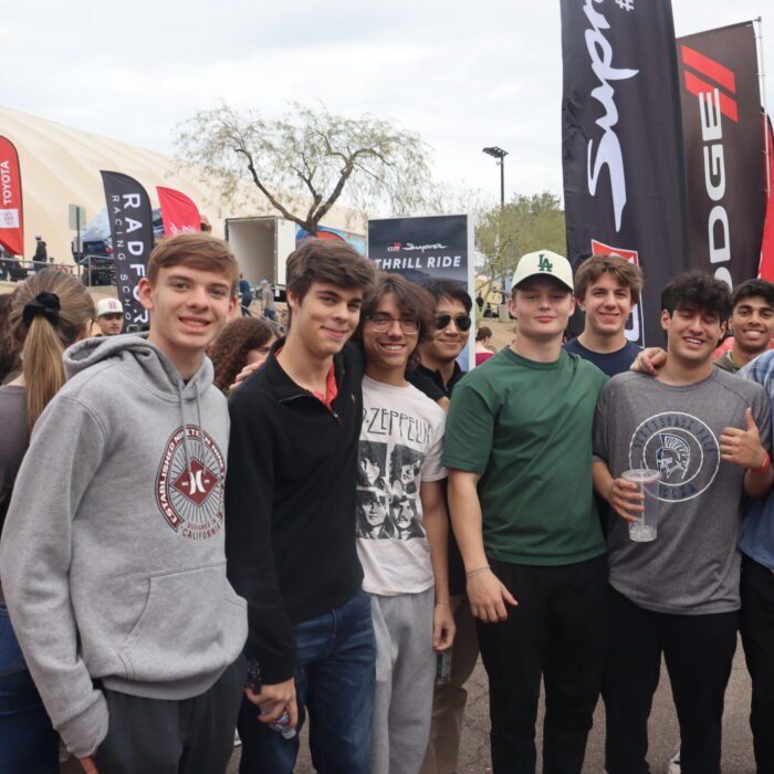 Students at Barrrett-Jackson car show