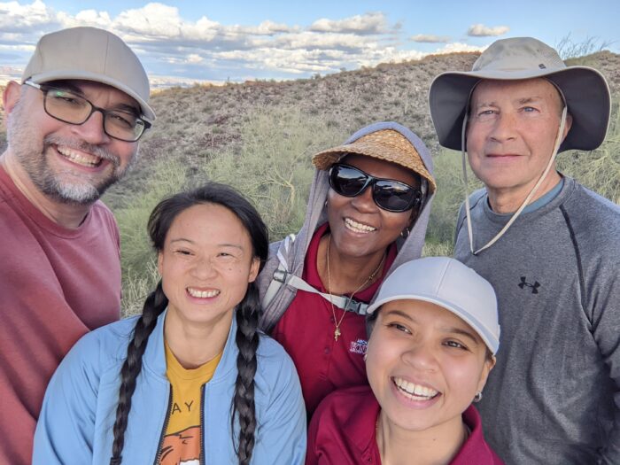 Faculty on a hike