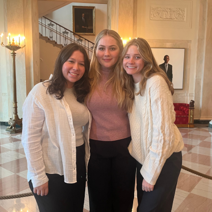 Students inside the White House