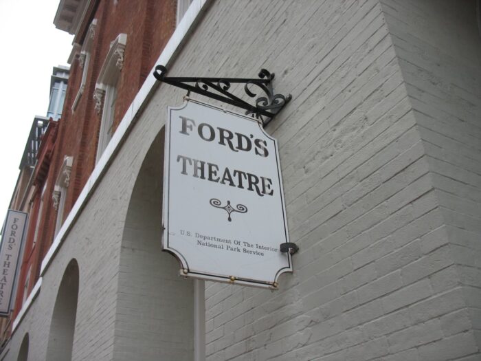 The "Ford's Theatre" sign