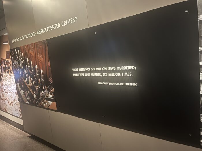 Quote on the wall of the Holocaust Museum