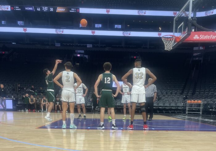 Ryan Moored shooting a basket