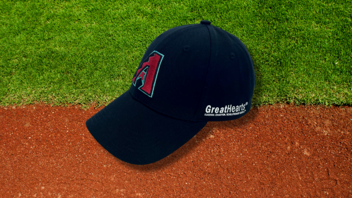 Co-branded D-backs and Great Hearts ball cap