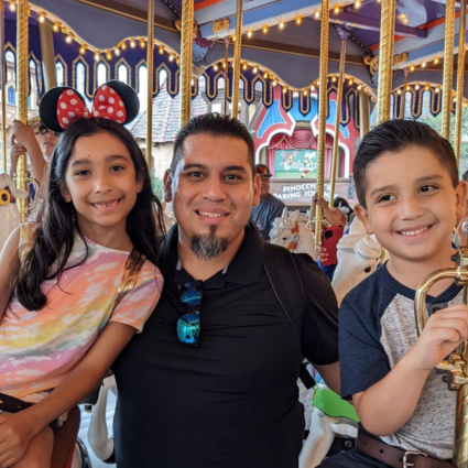 DJ Estrada with his children