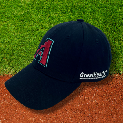 Co-branded D-backs and Great Hearts ball cap